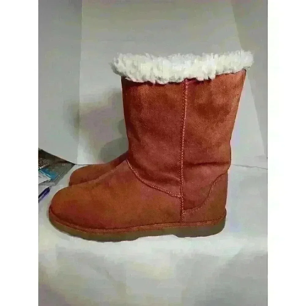 SO® Morell Women's Chestnut 7.5M‎ faux fur lined winter boots